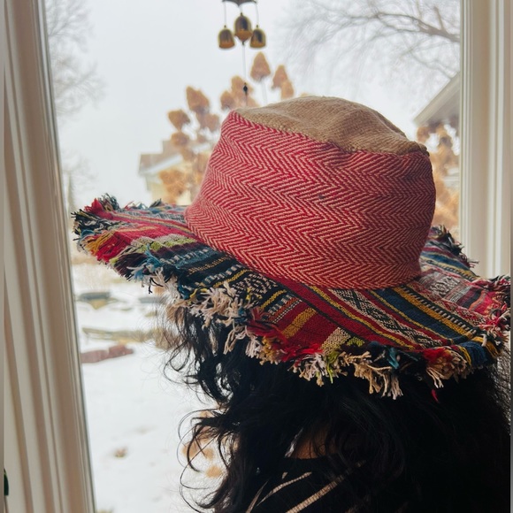 Himalayan Hemp Hippie Sunhat with Wide Brim Sustainable and Eco Friendly - Picture 3 of 4